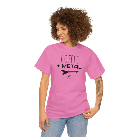 Coffee + Metal T-Shirt - Unisex Heavy Cotton Tee