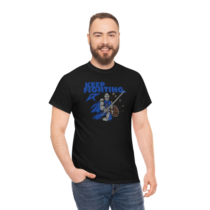 Load image into Gallery viewer, Keep Fighting - Knight Design - Unisex Heavy Cotton Tee
