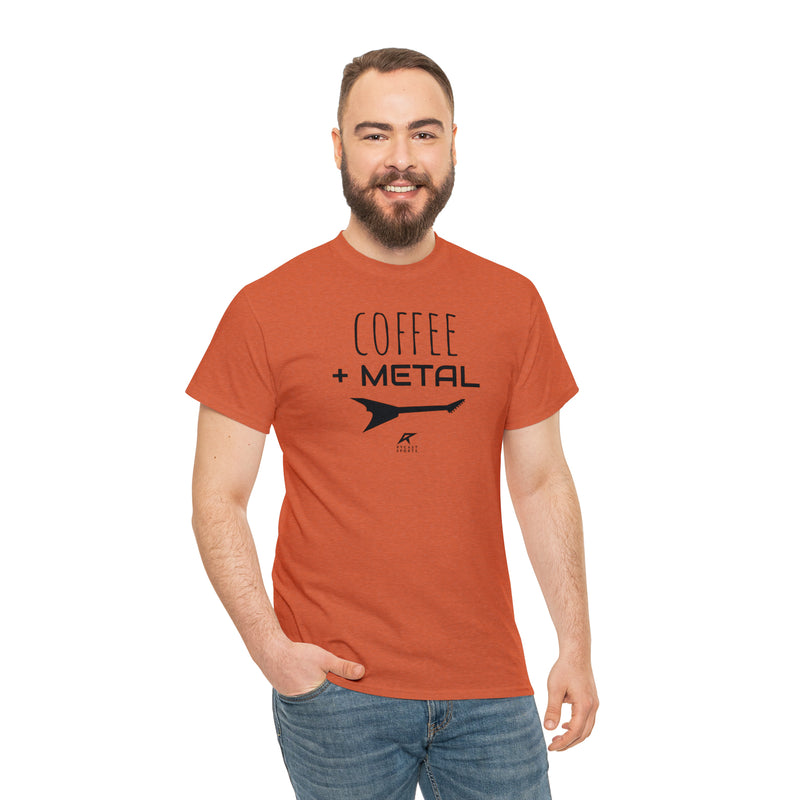 Load image into Gallery viewer, Coffee + Metal T-Shirt - Unisex Heavy Cotton Tee
