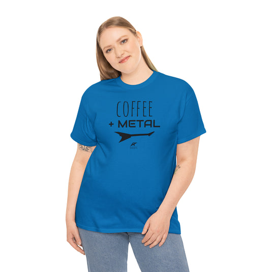 Coffee + Metal T-Shirt - Unisex Heavy Cotton Tee