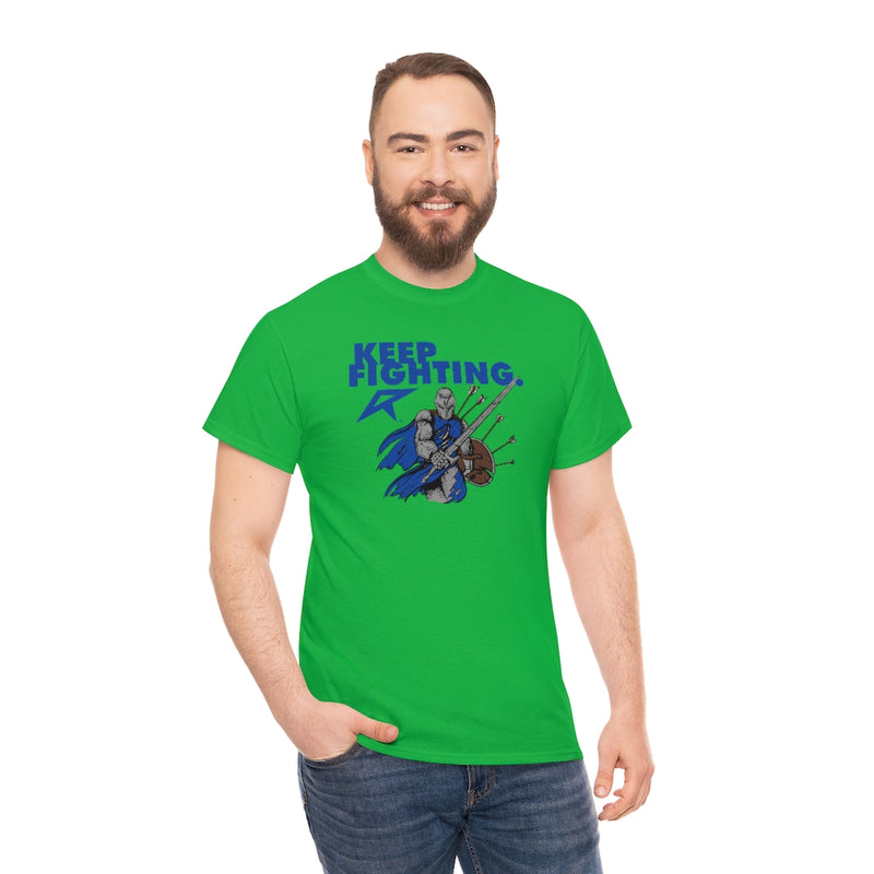 Load image into Gallery viewer, Keep Fighting - Knight Design - Unisex Heavy Cotton Tee
