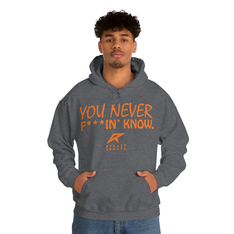 Load image into Gallery viewer, You Never F&#39;in Know - Unisex Heavy Blend™ Hooded Sweatshirt
