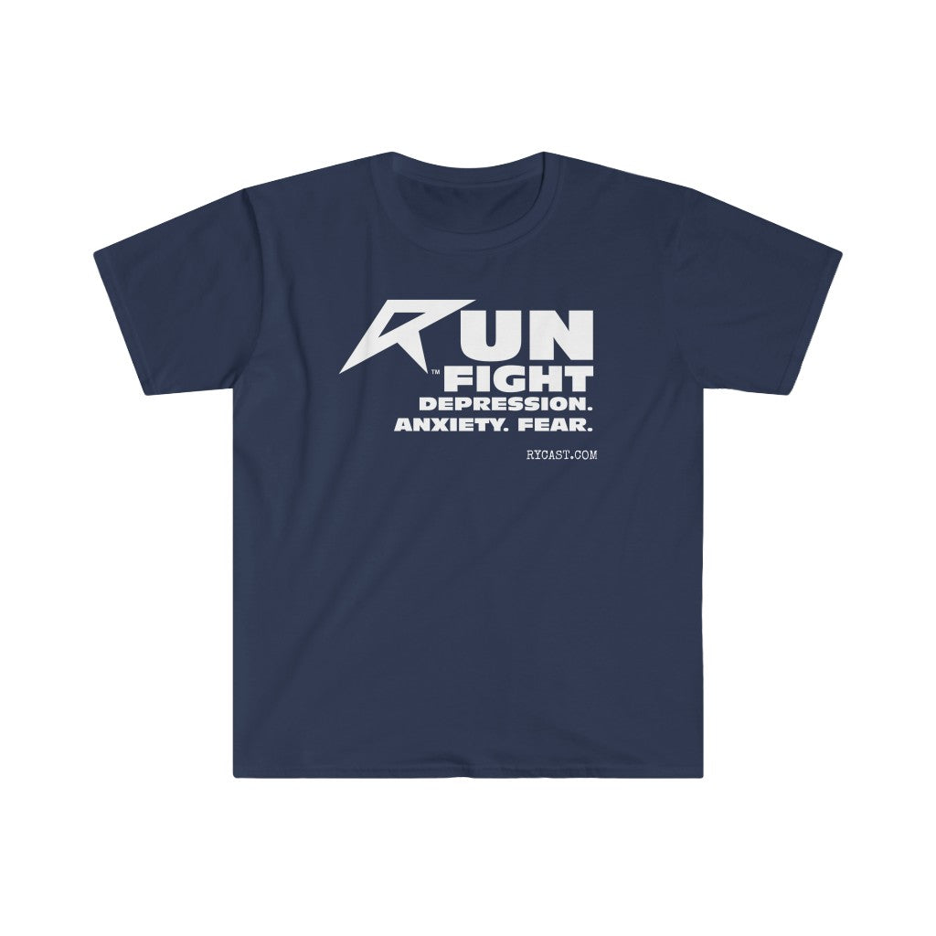 RUN & FIGHT DEPRESSION, ANXIETY, FEAR Unisex Softstyle T-Shirt