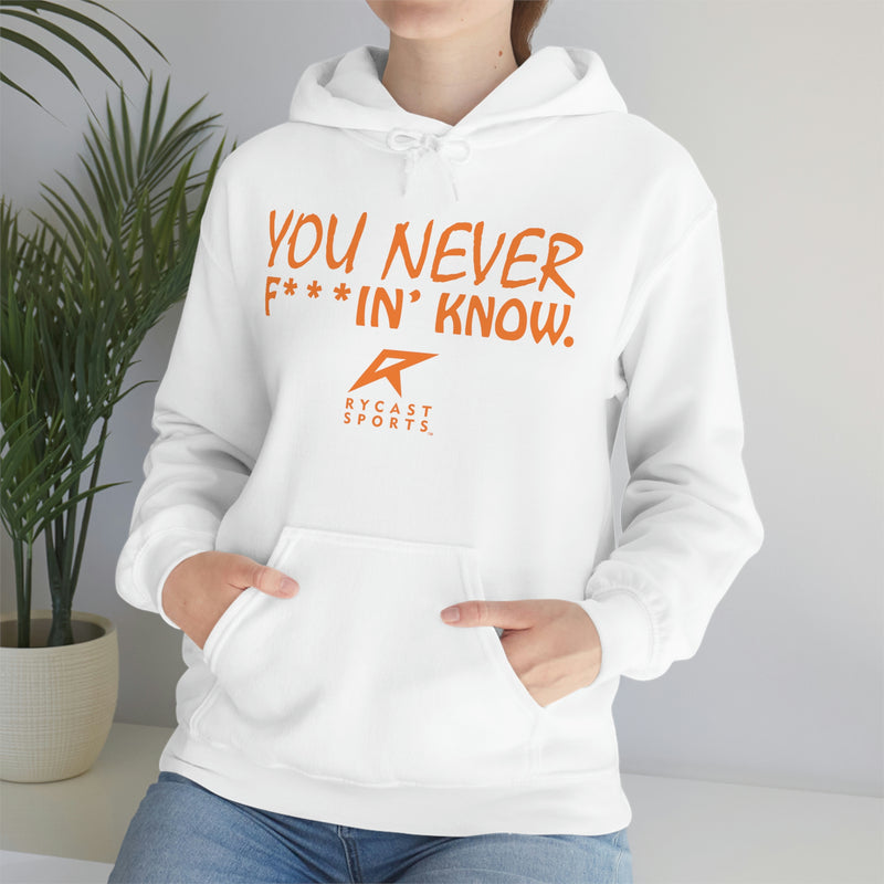Load image into Gallery viewer, You Never F&#39;in Know - Unisex Heavy Blend™ Hooded Sweatshirt
